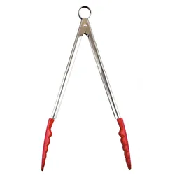 Servierzange CUISIPRO, bunt (silberfarben, rot), L:30,5cm, Edelstahl, Silikon, Küchenzangen, Silikon, 30,5 cm