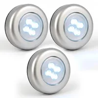 EAXUS 3er Set Leuchten / Drucklampen, batteriebetrieben, mit Pushfunktion