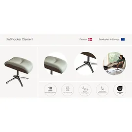 flexlux Hocker Clement 44 x 43 x 35 cm Weiß