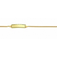 Adelia ́s Goldarmband 333 Gold Flach Panzer Armband 14 cm, 333 Gold Goldschmuck für Damen goldfarben