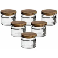 Gouveo 6er Set Vorratsglas Borosilikat 400 ml mit Bügelverschluss