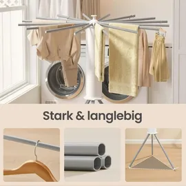 Songmics Wäscheständer klappbar, Ständer ausziehbar, platzsparend,