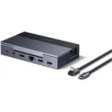 UGREEN CM800 6-IN-1 USB-C Docking Station Andocken, 100 W, Grau