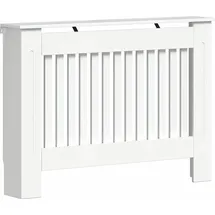 vidaXL Heizkörperabdeckung Hochglanz Weiß 112 x 19 x 81,5 cm