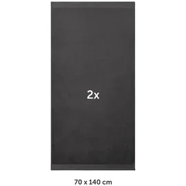 Blumtal Premium Frottier Handtuchset 70 x 140 cm grau 2 St.