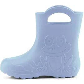 Ladeheid Eva Kinder Gummistiefel für Jungen Mädchen Regenschuhe LA-CA-01 (Hellblau, 34/35 EU). - 34/35