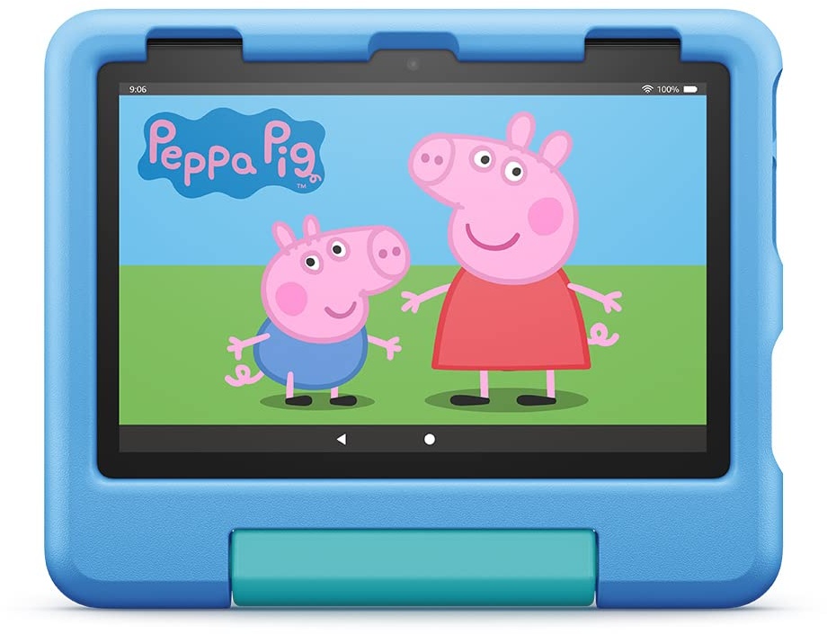 Fire HD 8 Kids-Tablet, 8-Zoll-HD-Display, für Kinder von 3 bis 7 Jahren, 2 Jahre Sorglos-Garantie, kindgerechte Hülle, 32 GB (2022), blau