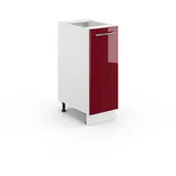 Vicco Apothekerunterschrank 30 cm Bordeaux Hochglanz/Weiß, - bordeaux