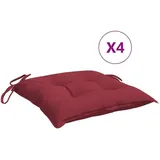 vidaXL Palettenkissen 50 x 50 x 7 cm rot 4 St.