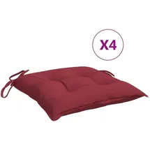 vidaXL Palettenkissen 50 x 50 x 7 cm rot 4 St.