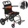 Vevor Rollstuhl ultraleicht Aluminium faltbar schwarz 45,7 cm Sitzbreite