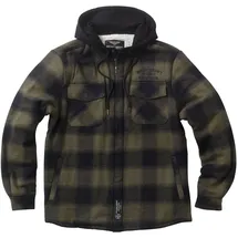 West Coast Choppers Hell Bent Flannel Jacke olive/schwarz M