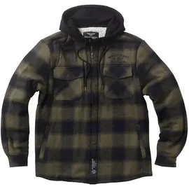 West Coast Choppers Hell Bent Flannel Jacke olive/schwarz M