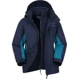 Mountain Warehouse Wasserfeste Cannonball Kinder-3-in-1-Jacke - atmungsaktive Dreiklima Winterjacke mit versiegelten Nähten und Abnehmbarer Kapuze. Blau Kinder 104 DE (3-4 Jahre) - 3-4 Jahre