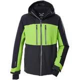 KILLTEC Herren Skijacke/Funktionsjacke mit abzippbarer Kapuze und Schneefang KSW 465 MN SKI JCKT, anthrazit/schwarz/apfel/apfel, S, 43450-000