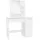 ML-Design Schminktisch mit Hocker & Spiegel 90x38x138 cm, Weiß, Frisiertisch mit Schublade, moderner Kosmetiktisch Frisierkommode Make-up Tisch