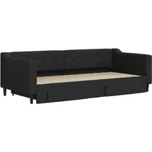 vidaXL Tagesbett 90 x 200 cm Schwarz