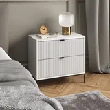 Vicco Nachtschrank Eliza 66 x 60 x 60 cm Weiß