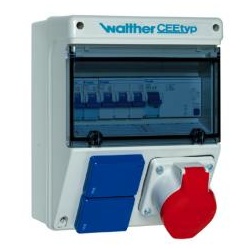 Walther Steckdosen-Kombination, 1x CEE 16A, 2x Schuko