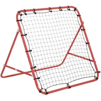 Homcom Fußball Rebounder mit verstellbaren Winkeln rot