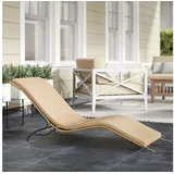 Outsunny Sonnenliege Polyrattan Gartenliege mit Kissen, wetterfest Liege 120 kg belastbar UV-bständig Relaxliege Liegestuhl