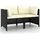 vidaXL 2-Sitzer-Gartensofa Loungesofa schwarz