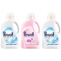 PERWOLL Flüssig Set 3x 27 WL (81WL) 1x Für Wolle & Feines & 2x White 3x 1,35l