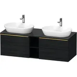 Duravit D-Neo Konsolenwaschtischunterbau wandhängend Eiche Schwarz Matt 1400x550x459 mm - DE4950B341 DE4950B34160000