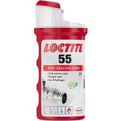 LOCTITE Gewindedichtfaden 55 - bis Gewinde 4'' - DVGW-Zulassung - Spender 160 m ** 1m/0,09 EUR