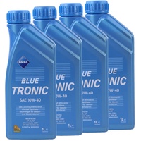 4x 1 L LITER ARAL BLUETRONIC BLUE TRONIC 10W-40 MOTOR-ÖL MOTOREN-ÖL 31736478