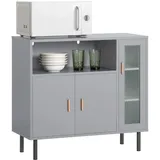 SoBuy Küchenschrank Mikrowellenschrank Sideboard Kommode Buffet FSB82-HG