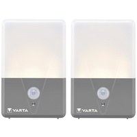 Varta Motion Sensor Outdoor Light Twin Pack, batteriebetrieben, Installation: Schraube, Magnet oder 3M-Klebeband, Spritzwassergeschützt,
