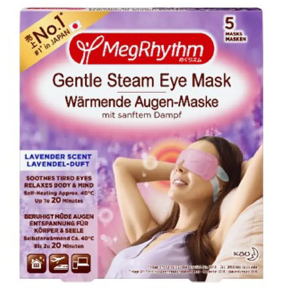 Preisvergleich Produktbild MegRhythm Wärmende Augen-Maske Lavendel-Duft 5 Stück