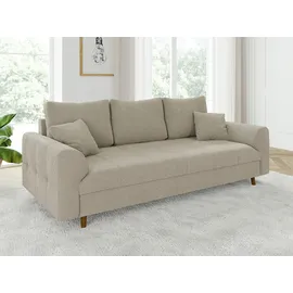 s-style möbel Couch Boucle 3-Sitzer + 2-Sitzer Beige