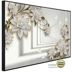 papermoon Infrarotheizung »EcoHeat - Muster mit Blumen «, Matt-Effekt - bunt