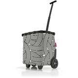 reisenthel carrycruiser in Zebra – Tragbarer Einkaufstrolley mit stabilem Aluminiumrahmen, Schultergurt und herausnehmbarer Netz-Innentasche – Aus wasserabweisendem Material