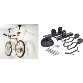 Hi Fahrradlift Fahrradgarage Metall schwarz, Tragkraft 20 kg