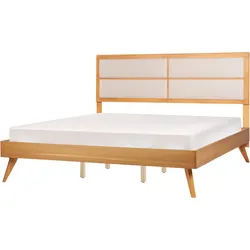 Bett mit Lattenrost POISSY 180 x 200 cm Braune Esche
