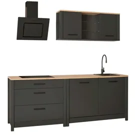 Interlink Küchenzeile Veneto 230 cm grau