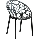 CLP Crystal Stapelstuhl 59 x 60 x 80 cm schwarz
