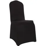 10 Stück Schwarze Spandex-Stuhlhussen Esszimmer Stretch Stuhlhussen Schutz für Wohnzimmer Bankett Hochzeit Party Esszimmer Dekoration (Schwarz)