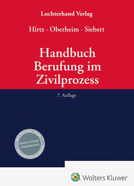 Handbuch Berufung Im Zivilprozess  Gebunden