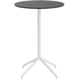 Muuto Still Cafe Bar-/Tresentisch, Ø 65 cm, schwarz nanolaminat / weiß
