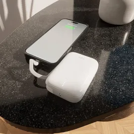 PURO Power Link 10 Plus 10000 mAh Powerbank 10000mah Usb-a/usb-c mit integriertem USB-C-Kabel – Weiß