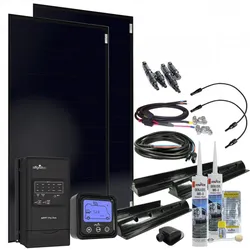 300W MobileBlack 12V Wohnmobil Solaranlage 30A MPPT OLP