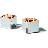 philippi Teelichthalter 2er Set Höhe 6 cm Breite 7 cm