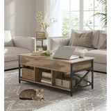 VASAGLE Couchtisch, höhenverstellbarer Wohnzimmertisch, 50 x 100 x (48-63) cm