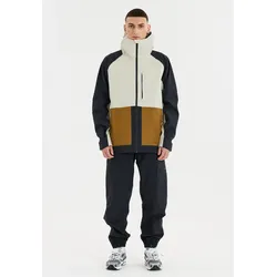 Softshelljacke SOS "Monte Rosa", Herren, Gr. L, beige, 90% Polyester, 10% Elasthan, mehrfarbig, casual, ohne Ausschnitt, Langarm, Jacken, im resistenten und stylischen Design