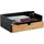 Relaxdays Schreibtisch Organizer Bambus Schwarz/Natur