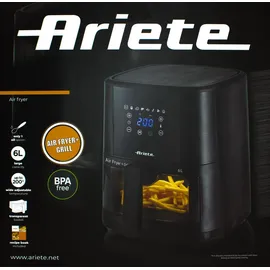 Ariete 4626 Heissluft-Fritteuse, Fritteuse, Schwarz